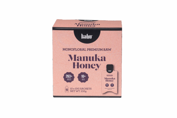 Box of TEN 10G Sachets – RAW MANUKA HONEY MGO 263+ (MA10+)