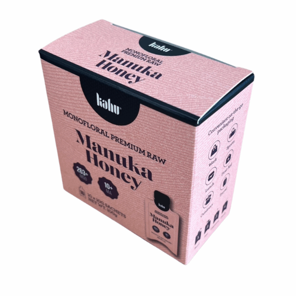 Box of TEN 10G Sachets – RAW MANUKA HONEY MGO 263+ (MA10+) - Image 4